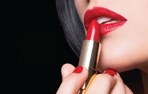 CosmeticImageGirlwithRedLipstick