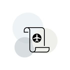 icon representing aircraft escrow and title services