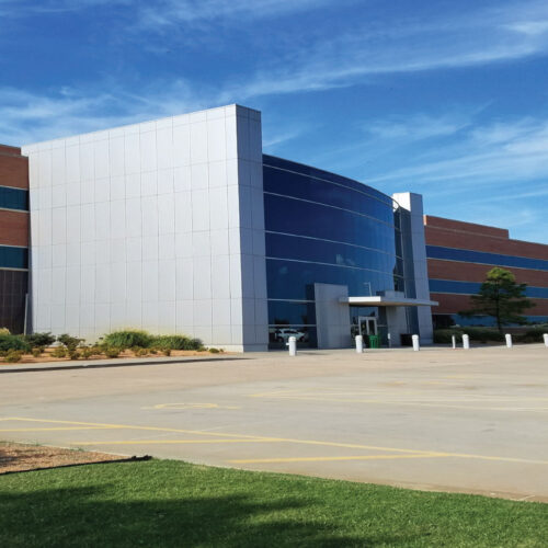 front view of the building