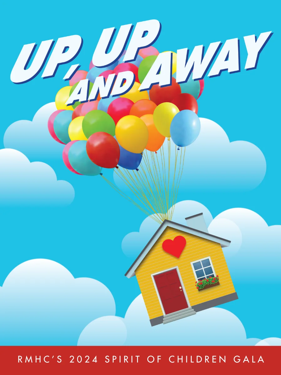 Up up and away gala poster